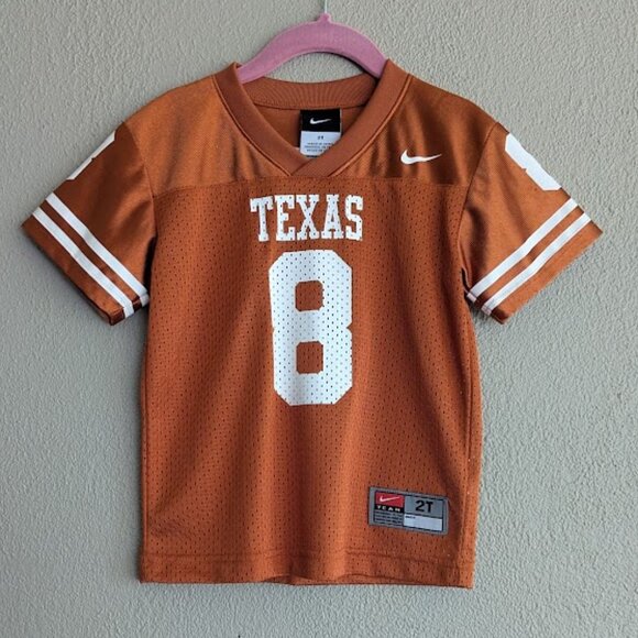 Nike Team * Texas Longhorns Football Jersey #8 * Toddler 2T - Picture 1 of 5
